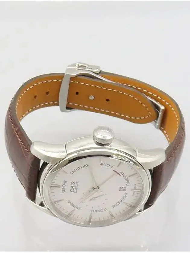 01 745 7666 4051 White Dial ARTELIER Small Second Leather Band 44MM Automatic Men s Watch