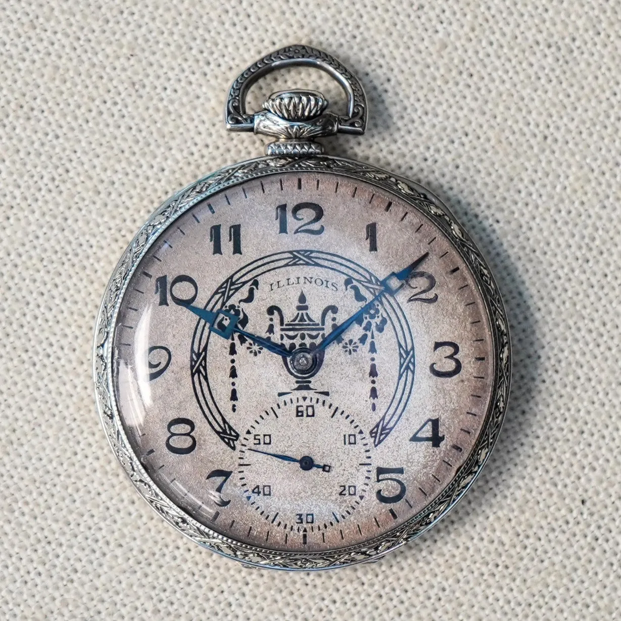 1925 ILLINOIS A. Lincoln Dress Pocket Watch 12s Openface 19 Jewels Grade 527 ADJ