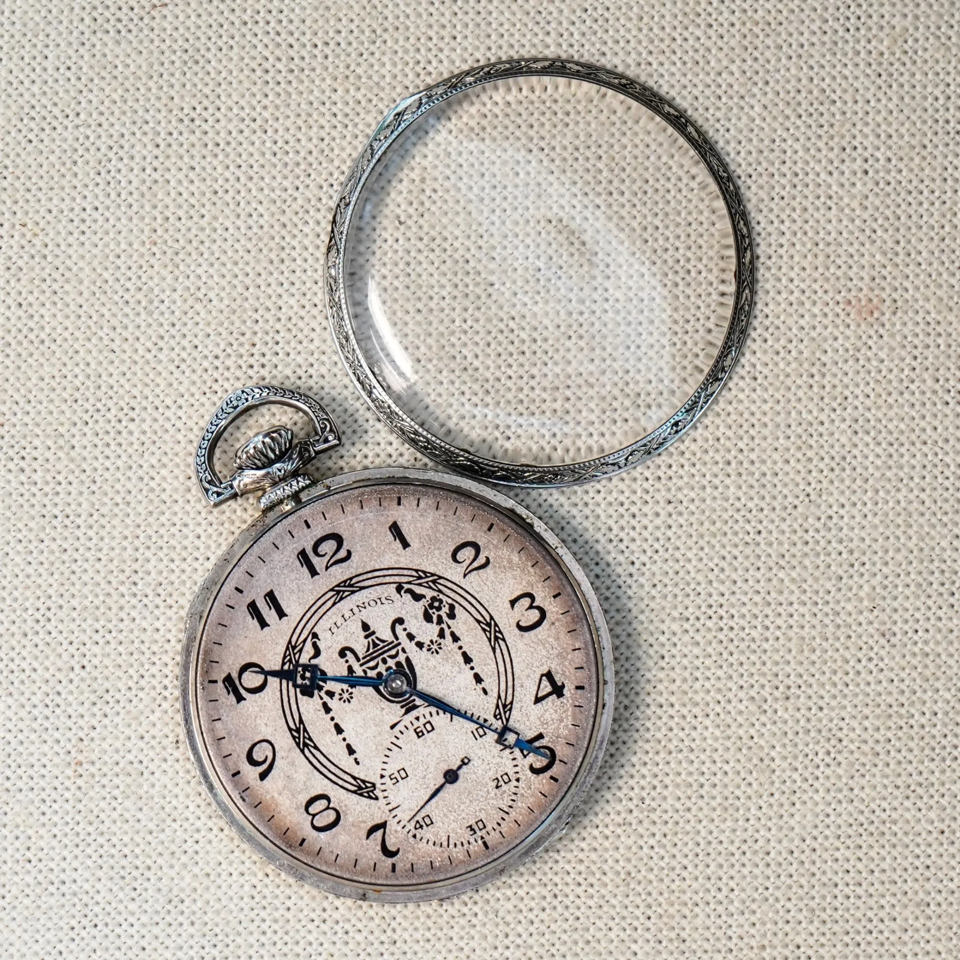 1925 ILLINOIS A. Lincoln Dress Pocket Watch 12s Openface 19 Jewels Grade 527 ADJ