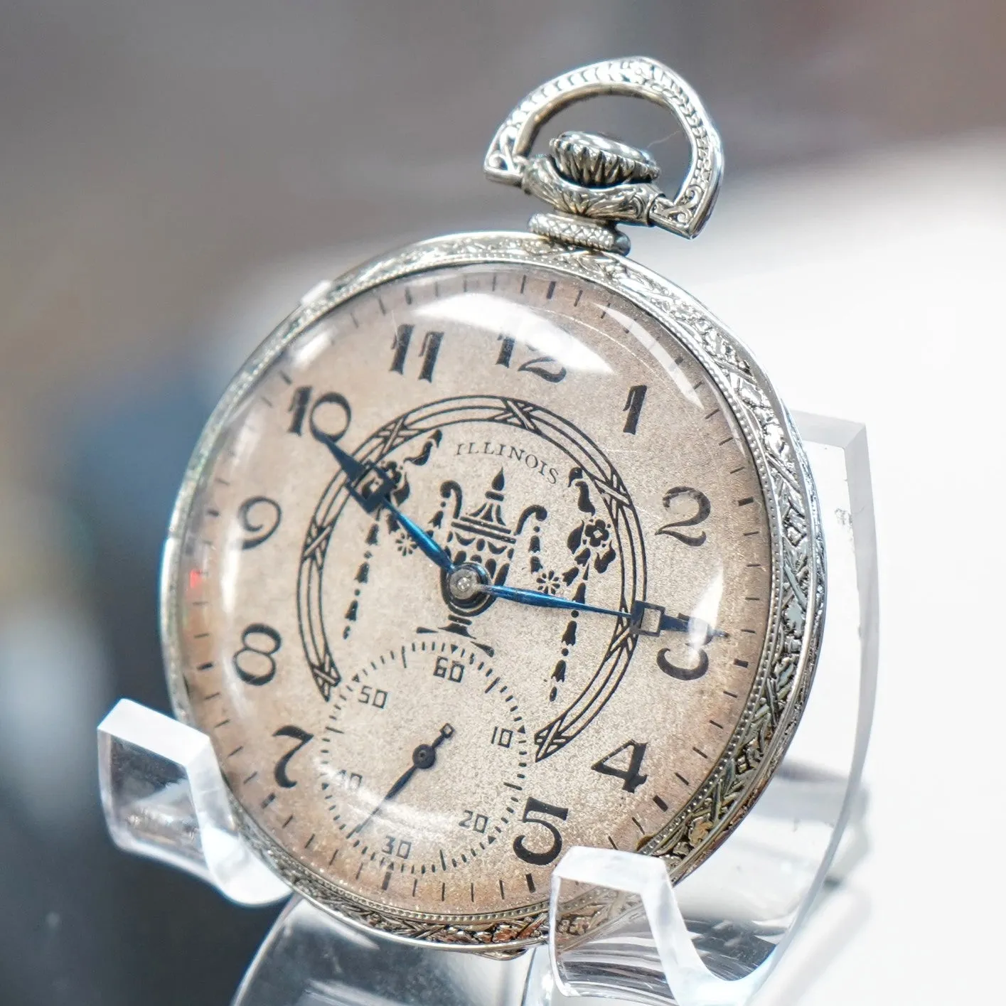 1925 ILLINOIS A. Lincoln Dress Pocket Watch 12s Openface 19 Jewels Grade 527 ADJ