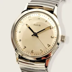 1950's ELGIN Pie Pan Dial 19 Jewels U.S.A.