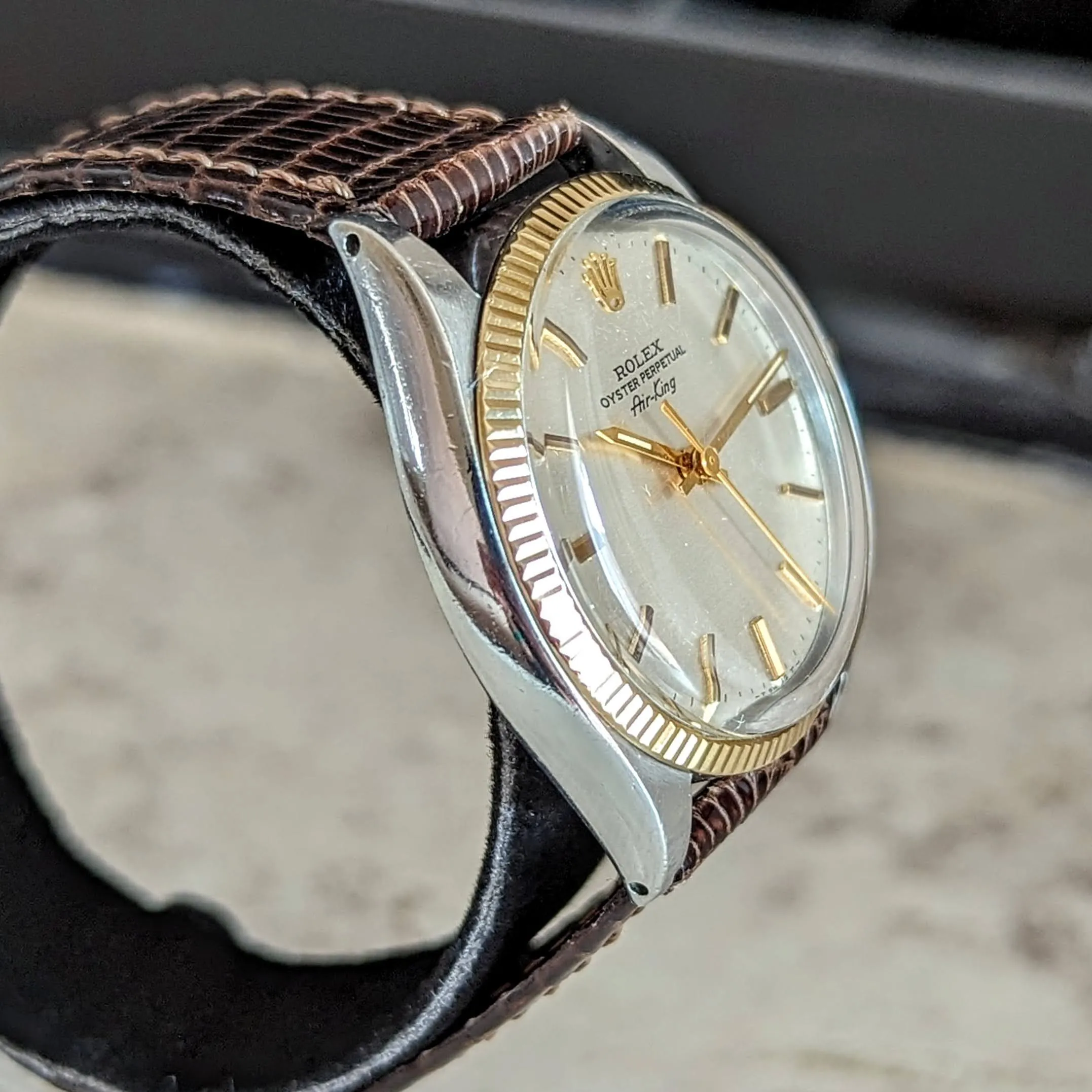 1970 ROLEX Oyster Perpetual AIR-KING Watch Ref. 5501 Cal. 1520 Vintage Automatic Wristwatch