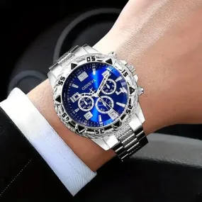 2-Pieces: High-End Fashion Handsome Quartz Wrist Watch