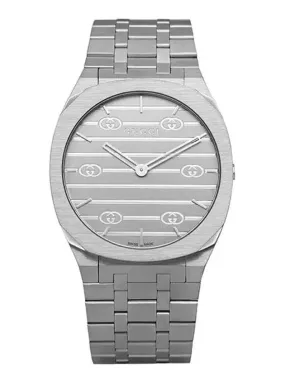 25H Metal 38MM Watch YA163407 Silver