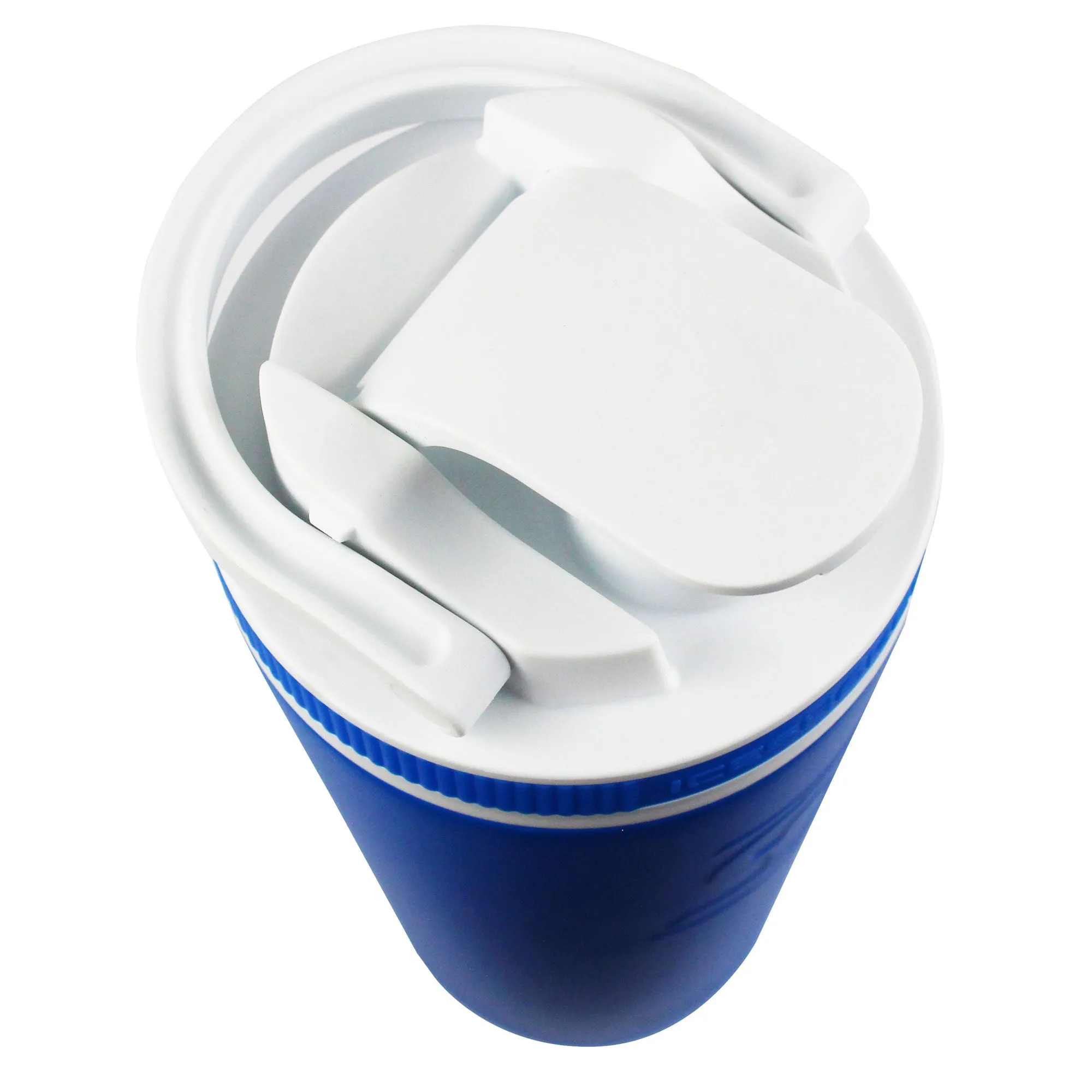 26oz Shaker Lid - White Lid with Royal Blue Band