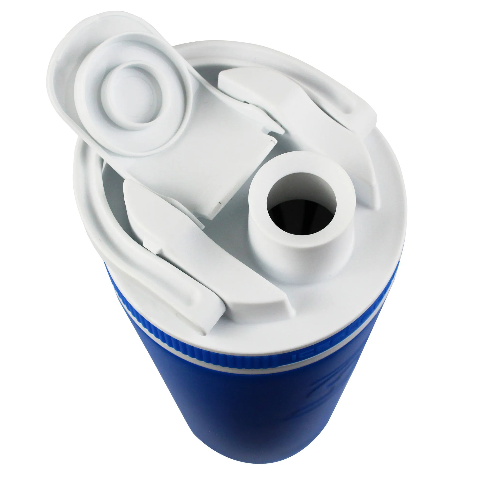 26oz Shaker Lid - White Lid with Royal Blue Band