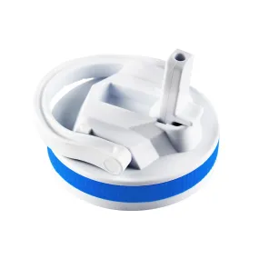 26oz Sport Lid & Internal Straw - White Lid with Royal Blue Band