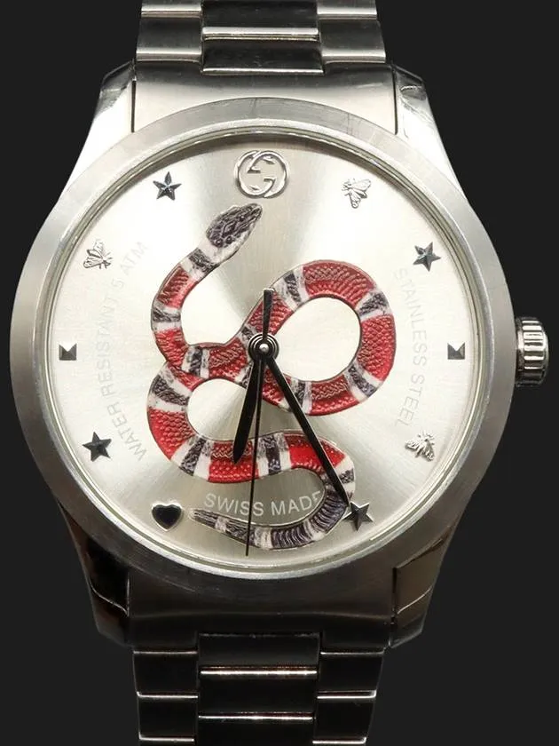 38MM Steel Silver Combi G Timeless Kingsnake Men s Watch