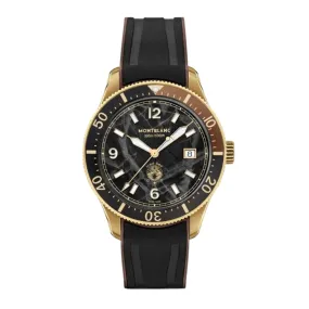 40MM MONTBLANC ICED SEA AUTOMATIC DATE WATCH WITH BRONZE CASE AND BLACK DIAL