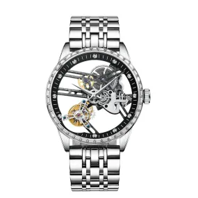 AESOP Hollow Diamond Tourbillon Watch Automatic Watches Special Hollow Mechanical Luxury Watches Steel Strap 2021
