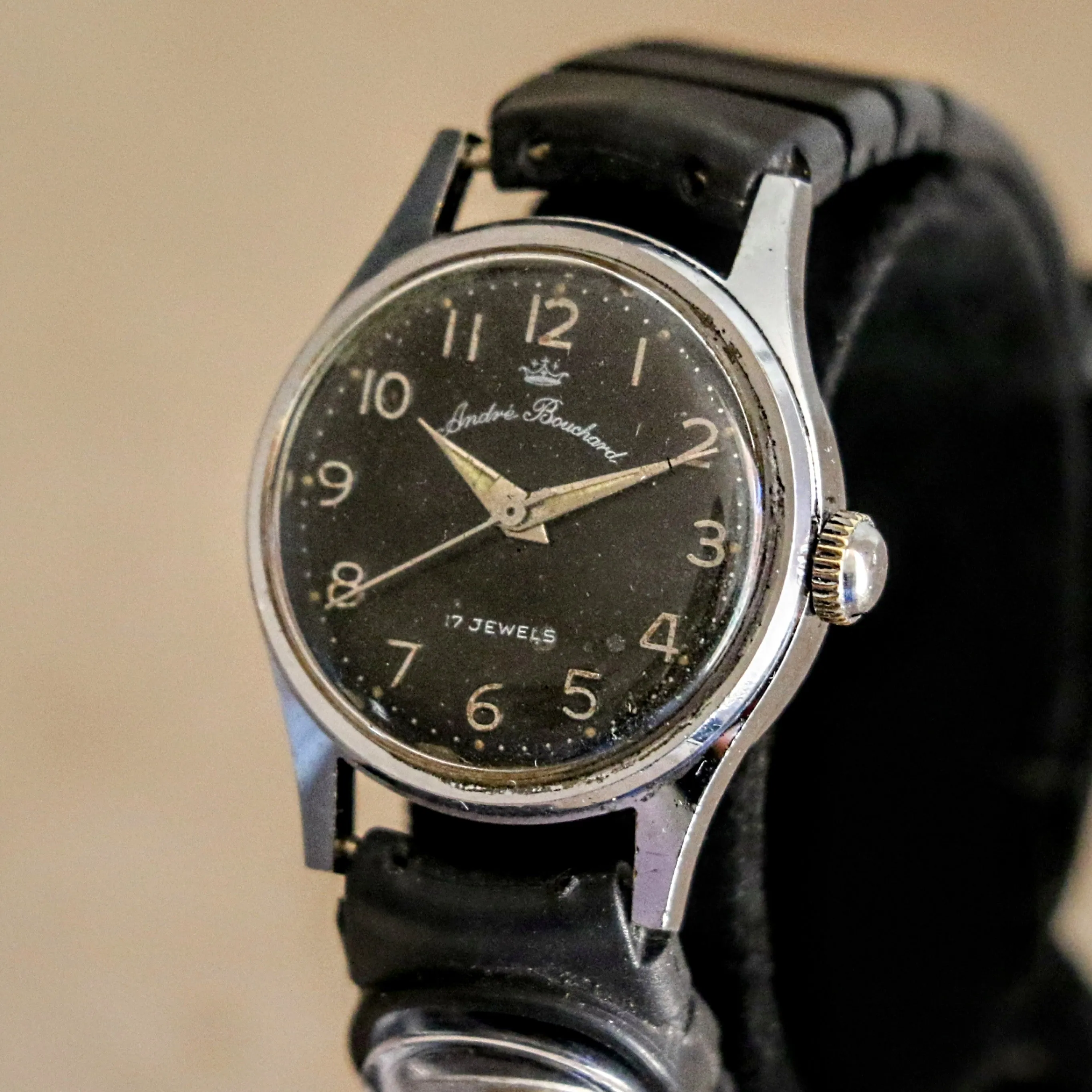 ANDRE BOUCHARD Wristwatch 17 Jewels 27mm Mechanical Display Back Watch