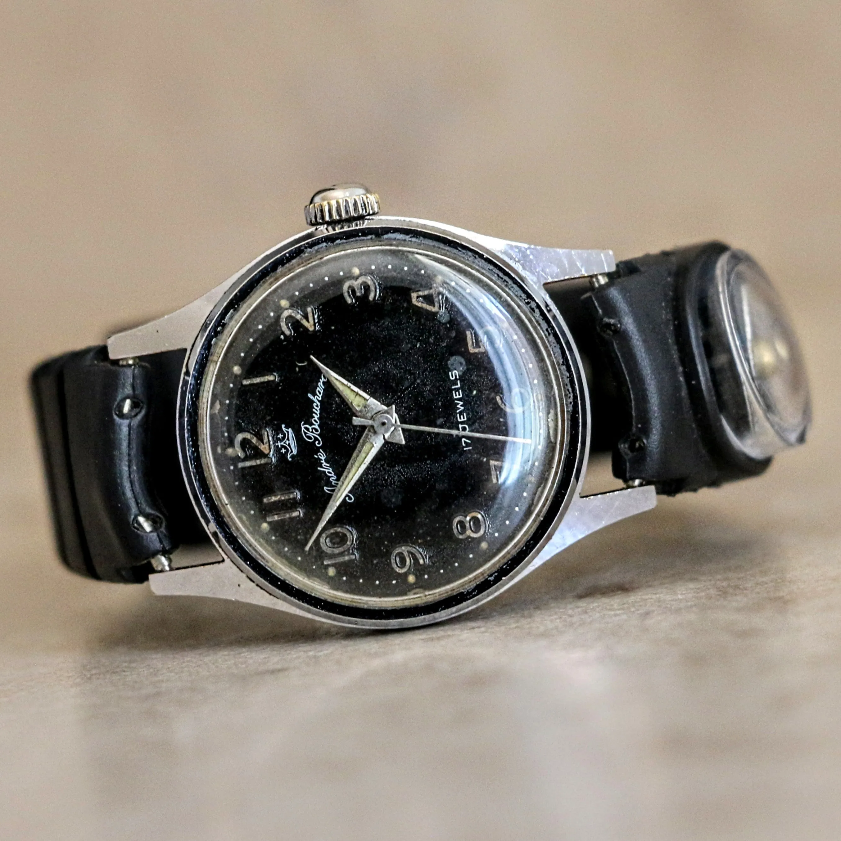 ANDRE BOUCHARD Wristwatch 17 Jewels 27mm Mechanical Display Back Watch
