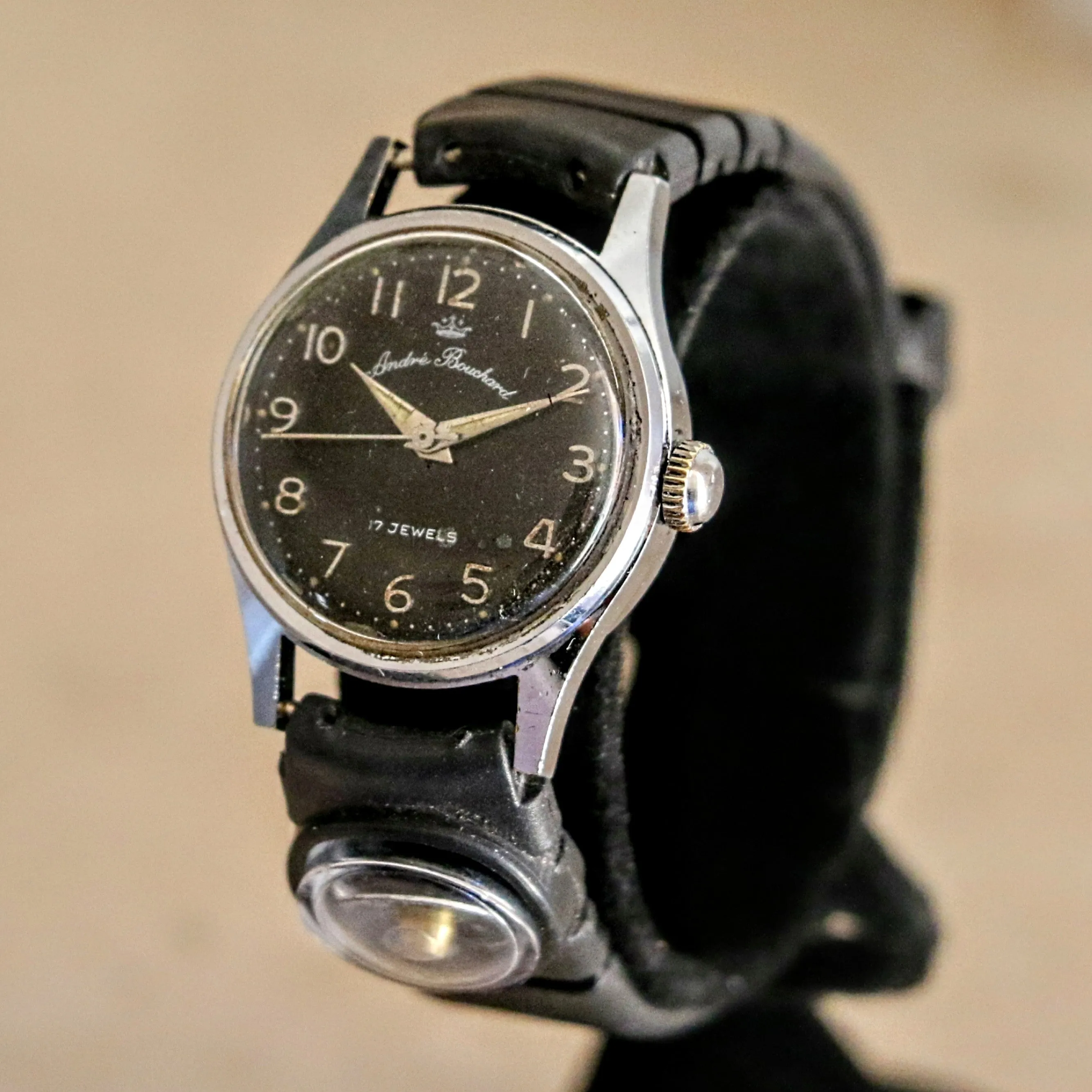 ANDRE BOUCHARD Wristwatch 17 Jewels 27mm Mechanical Display Back Watch