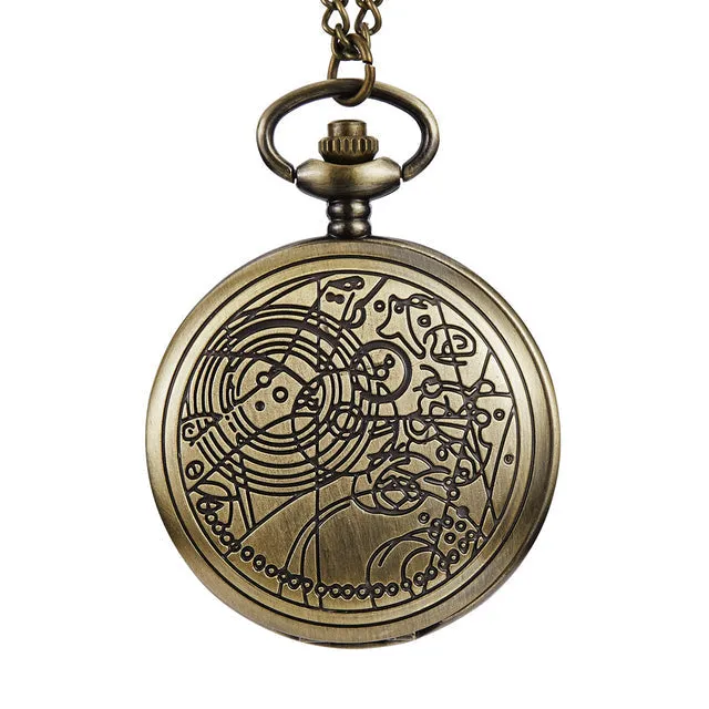Antique Unisex Analog Pendant Necklace Full Hunter Quartz Pocket Watch