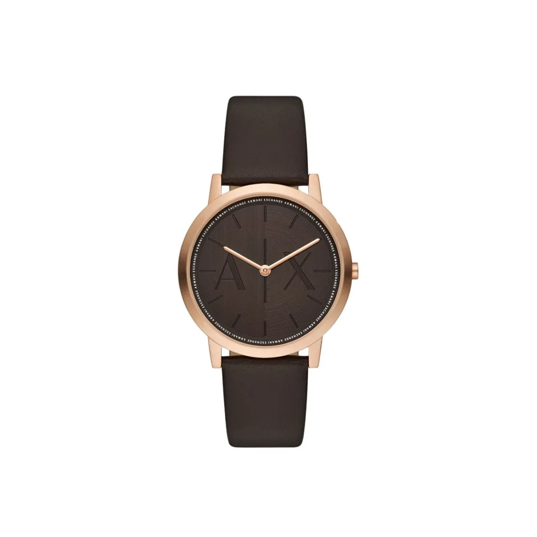 Armani Exchange Brown Leather Watch, AX2873