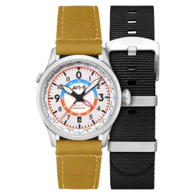 AVI-8 Flyboy Sand Green Wingman Worldtimer GMT Automatic AV-4120-02