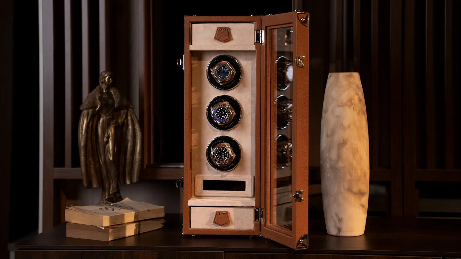 Barhion Watch Winder - Togo Camel