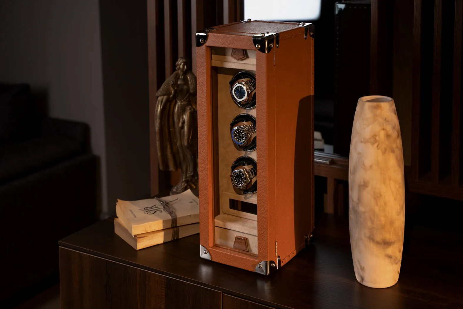 Barhion Watch Winder - Togo Camel