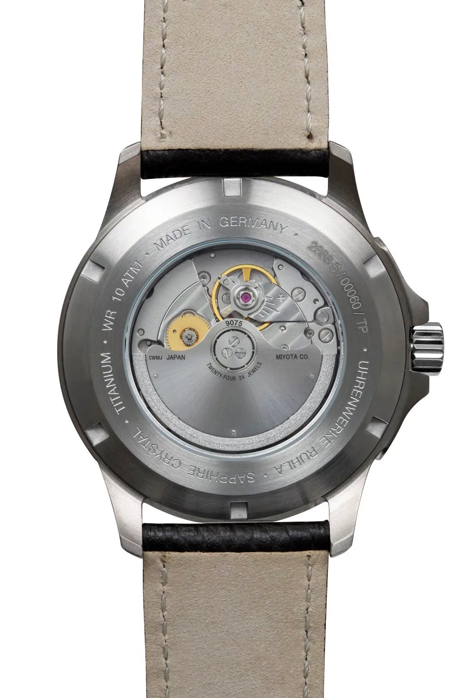 BAUHAUS AVIATION AUTOMATIC DUAL TIME WITH LEATHER STRAP