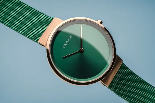 Bering 14539-868 Classic Green Stainless Steel Mesh Strap Unisex Watches