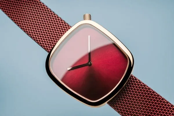 Bering 18034-363 Classic Red Stainless Steel Mesh Strap Unisex Watches