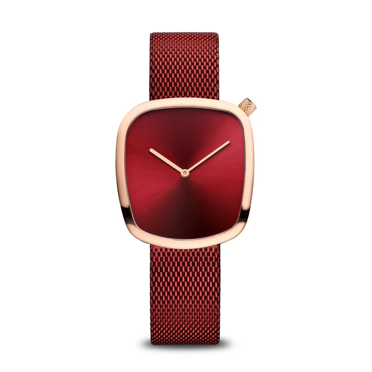 Bering 18034-363 Classic Red Stainless Steel Mesh Strap Unisex Watches