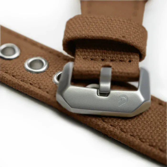 BOLDR Expedition Brown Canvas Leather Strap 20mm