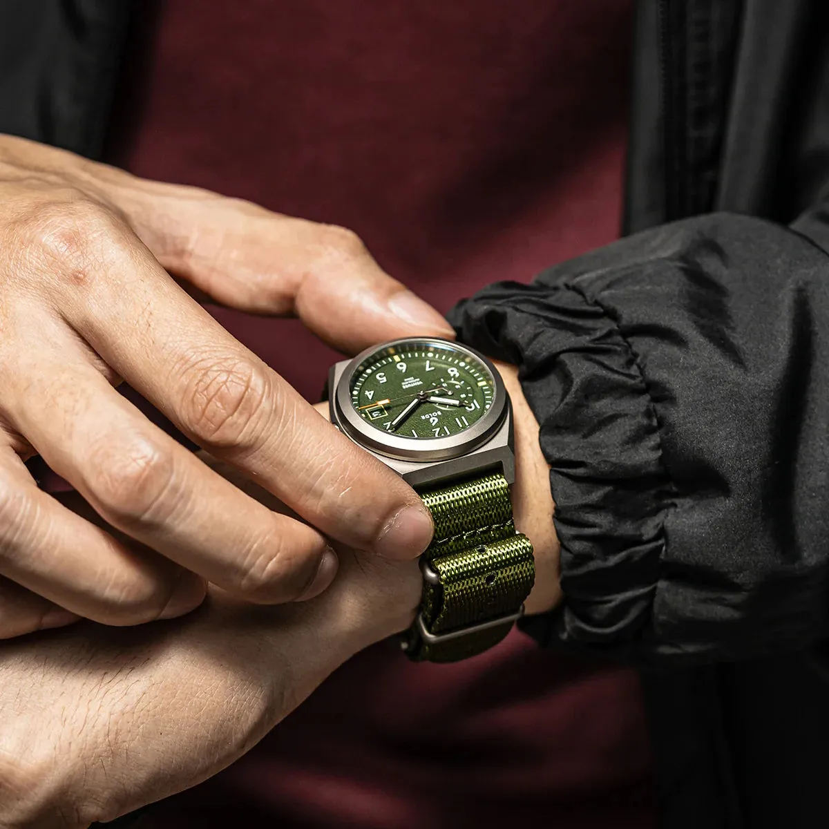 Boldr Venture Wayfarer Automatic Watch - Olive