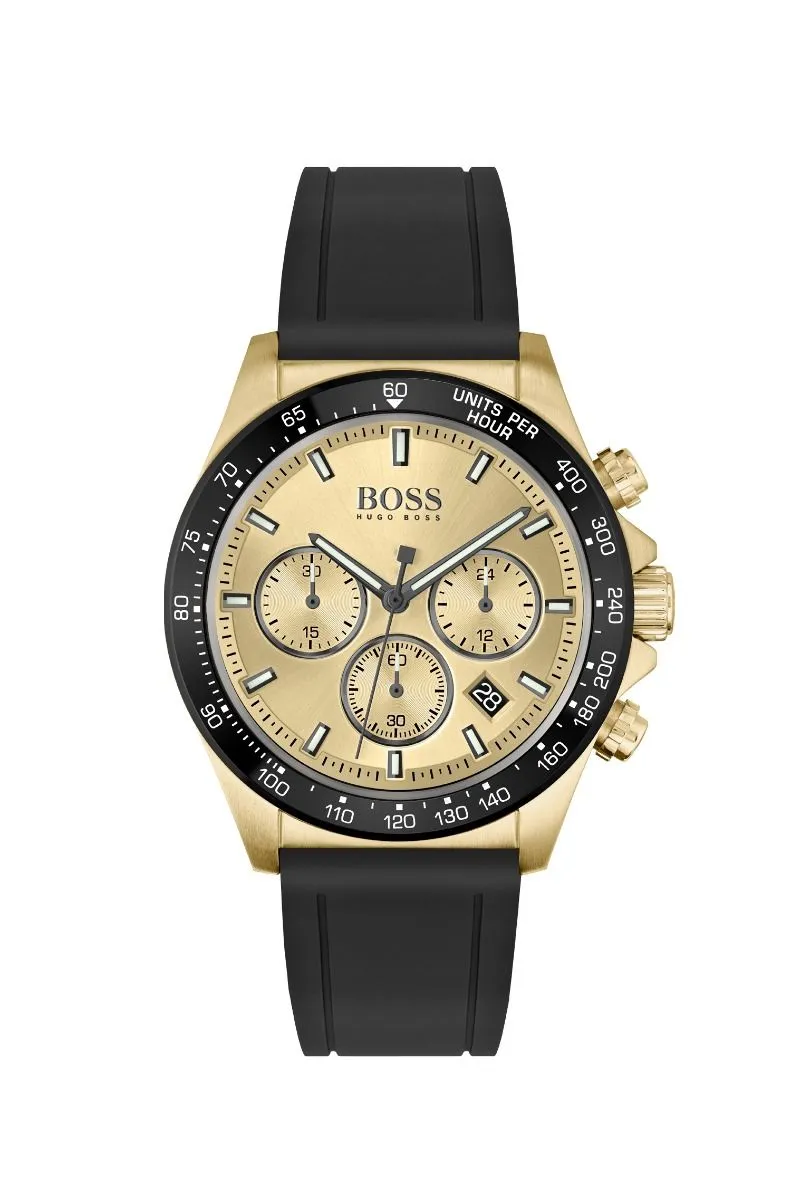 Boss Gents Hero Black Silicone Strap Watch