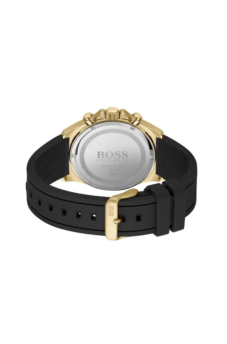 Boss Gents Hero Black Silicone Strap Watch