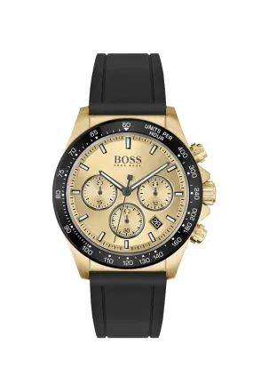 Boss Gents Hero Black Silicone Strap Watch