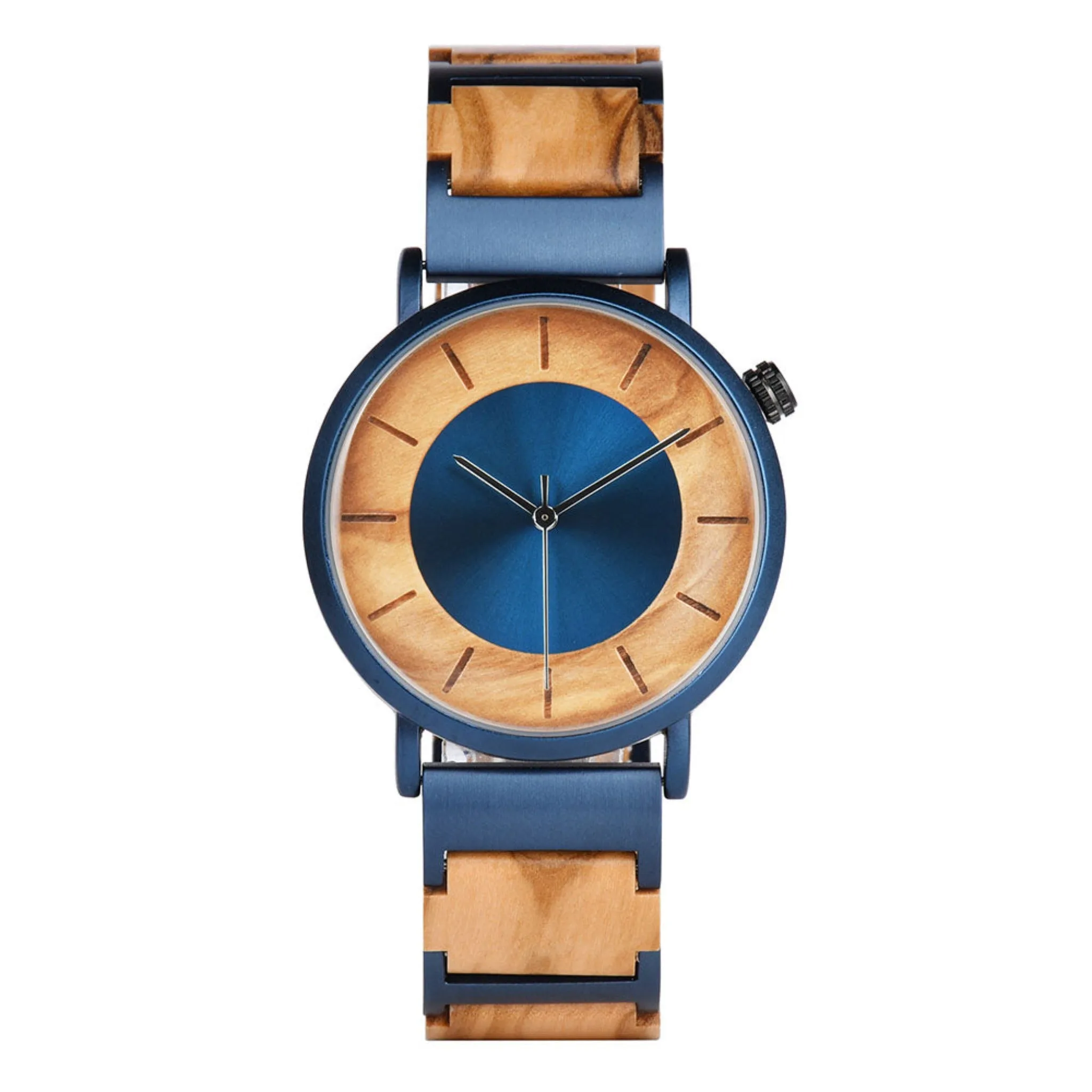 Boston - Blue Steel & Olive Minimal Couple Watches