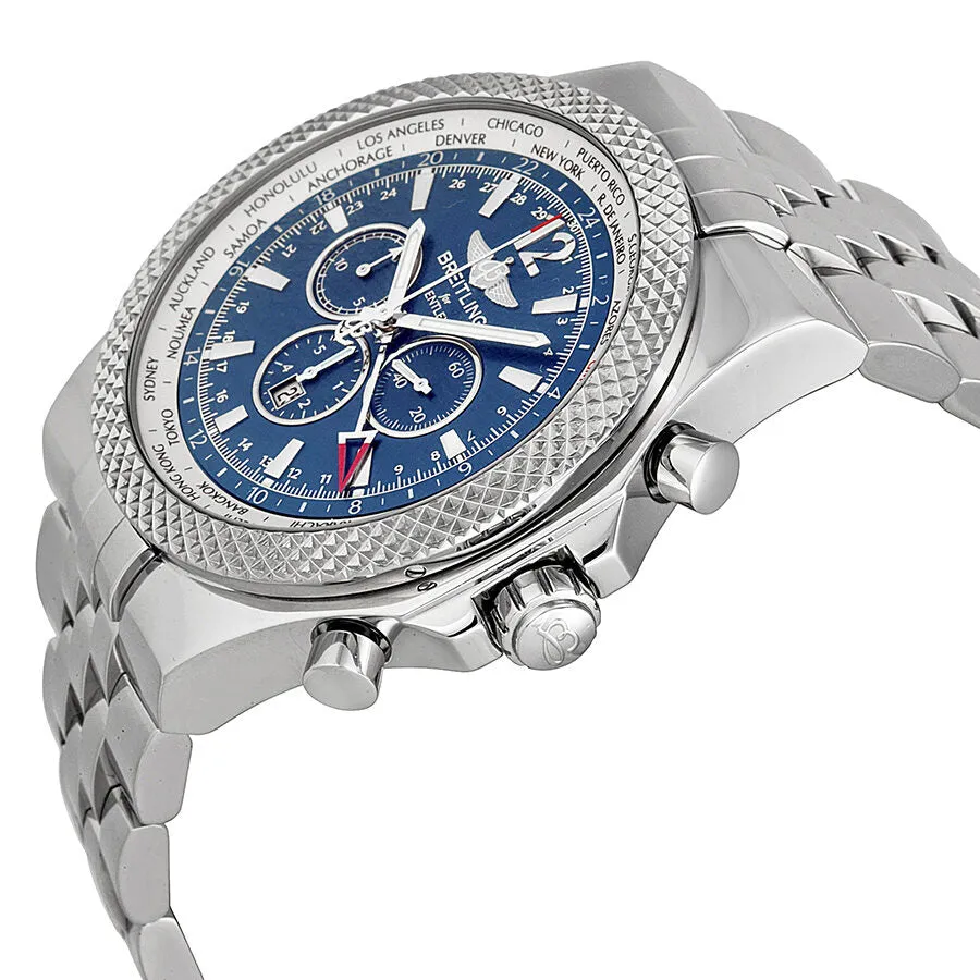Breitling Bentley GMT Chronograph Automatic Blue Dial Men's Watch A4736212-C768 A4736212-C768-998A