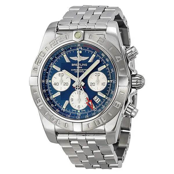 Breitling Chronomat 44 GMT Automatic Chronograph Blue Dial Men's Watch AB042011-C851SS AB042011-C851-375A