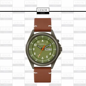 Bulova 45C119 Classic Caravelle Brown Leather Strap Men Watches