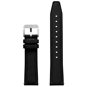 California Watch Co. 20mm Black Nylon Rubber Hybrid Strap