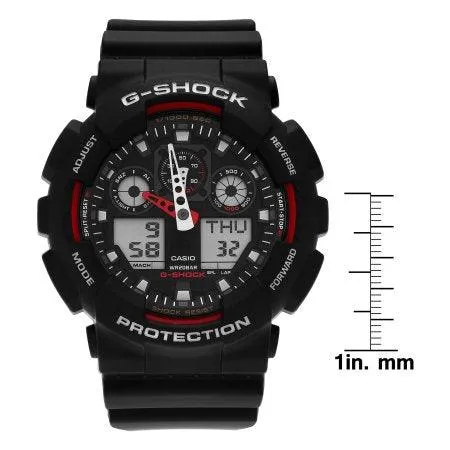 Casio GA100-1A4 G-Shock Black Analog Digital Dial Resin Strap Watch