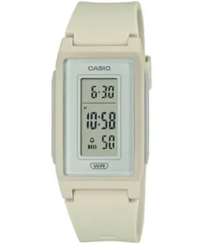 Casio, Unisex Watch Digital Display,Beige Dial Beige Resin Band, LF-10WH-8DF