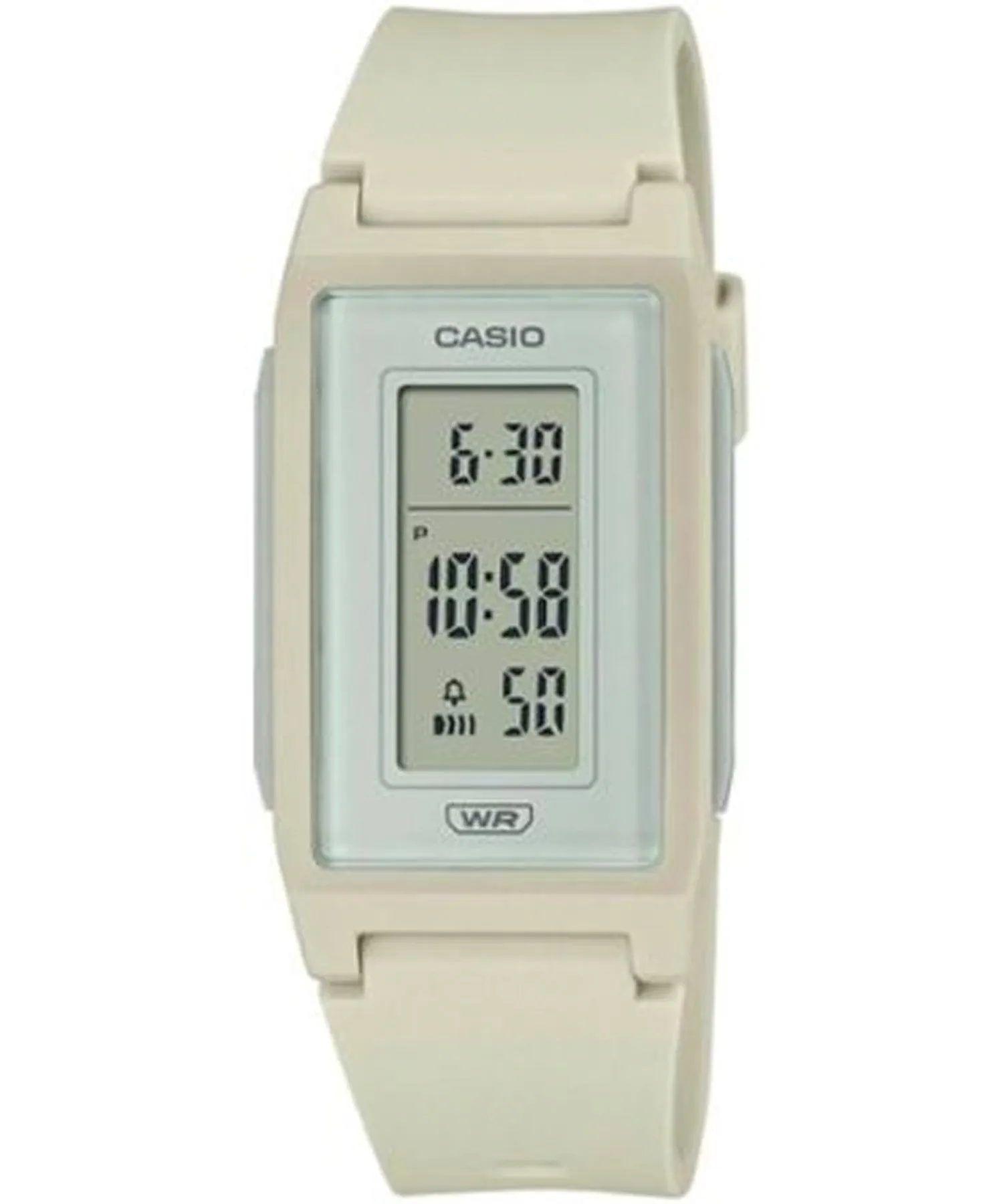 Casio, Unisex Watch Digital Display,Beige Dial Beige Resin Band, LF-10WH-8DF