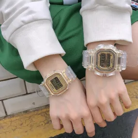 Casual Transparent Digital Sports Watch