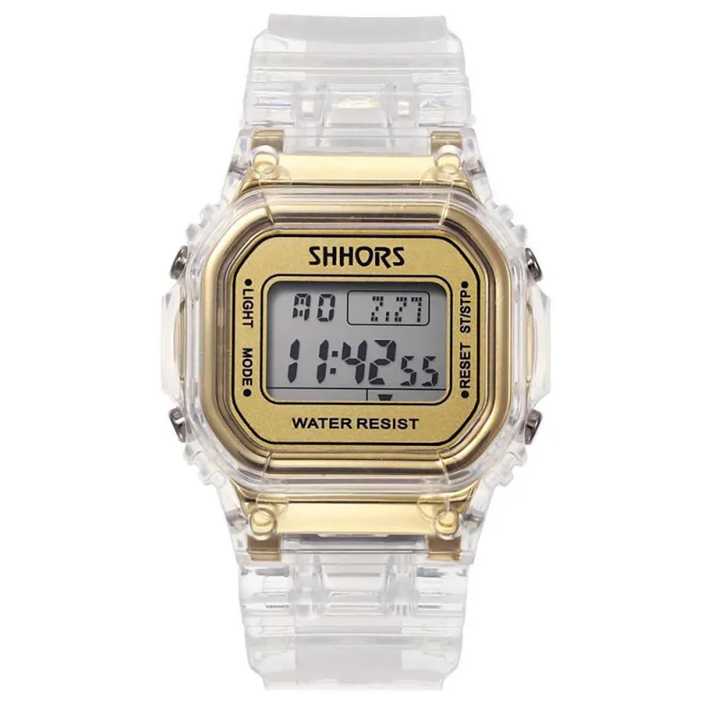 Casual Transparent Digital Sports Watch