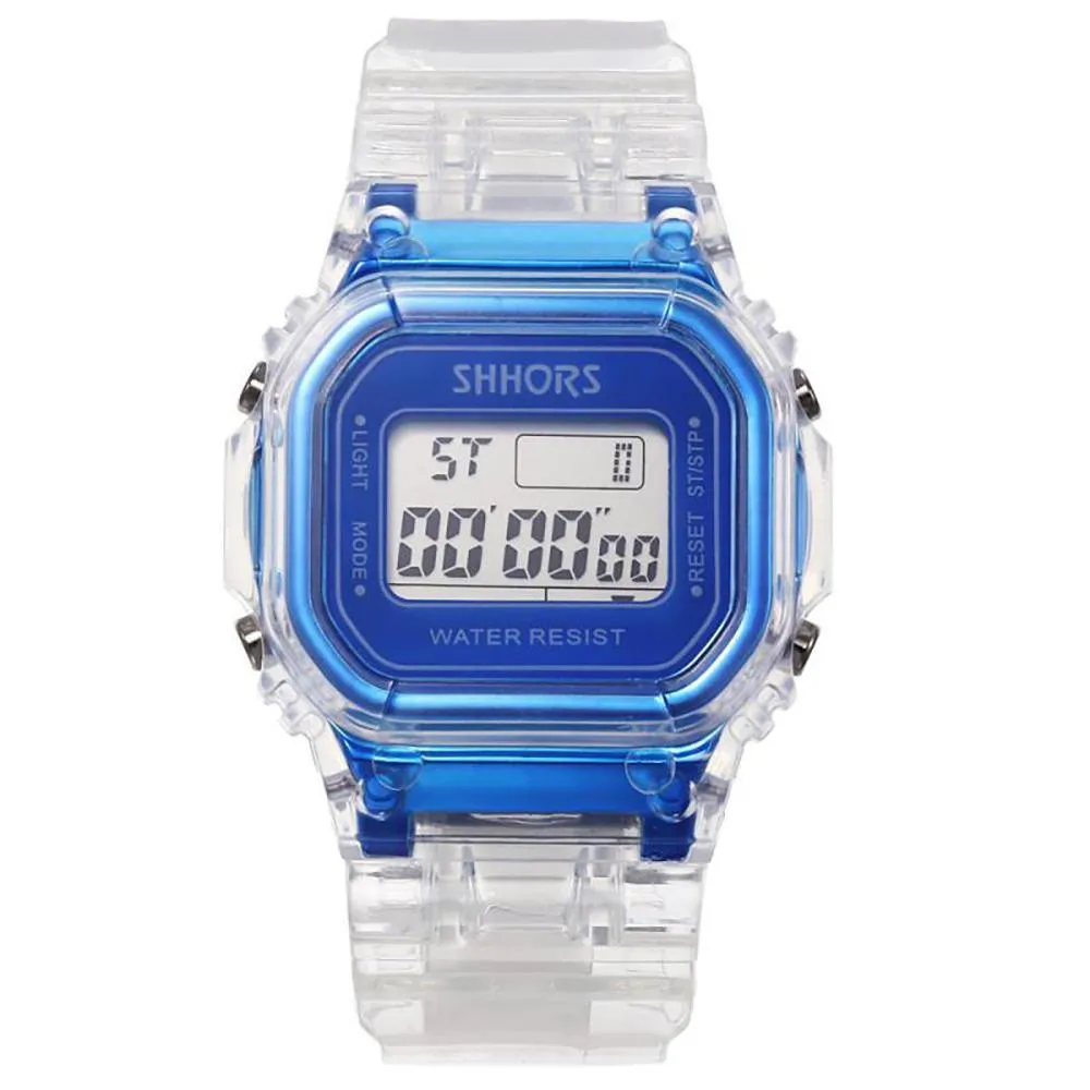 Casual Transparent Digital Sports Watch