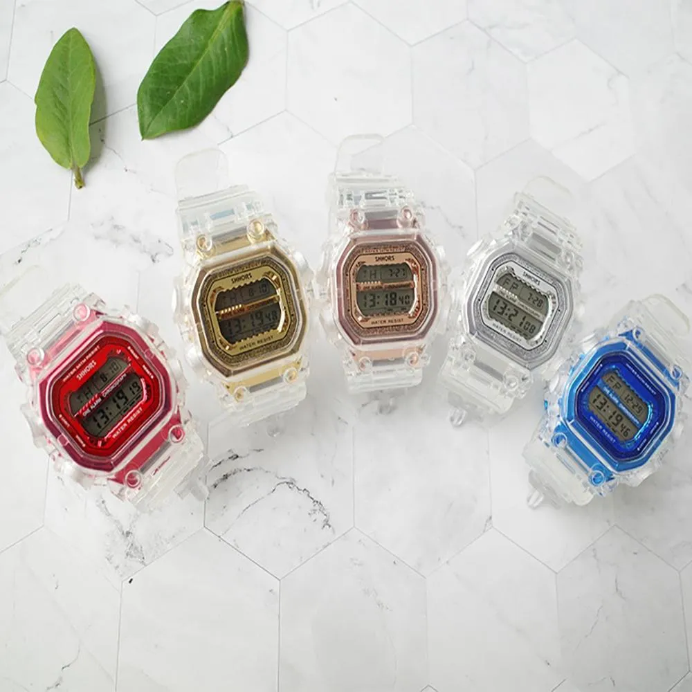 Casual Transparent Digital Sports Watch