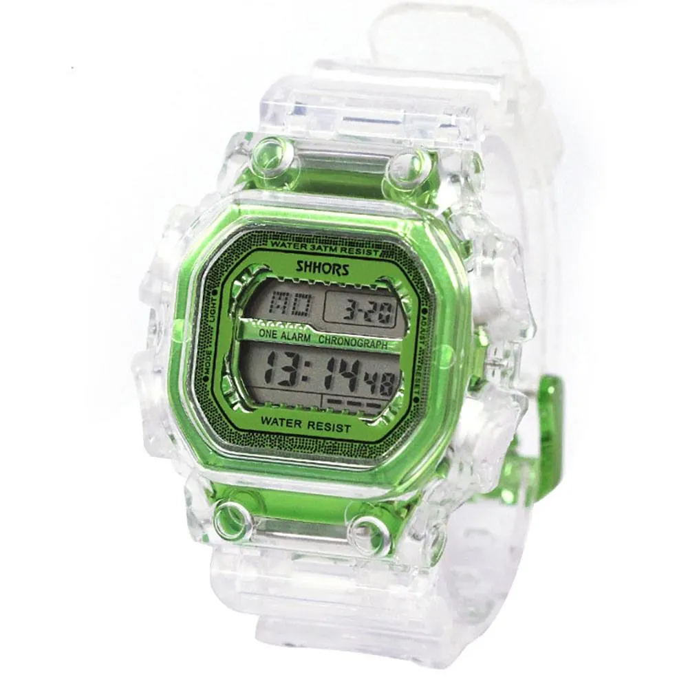 Casual Transparent Digital Sports Watch