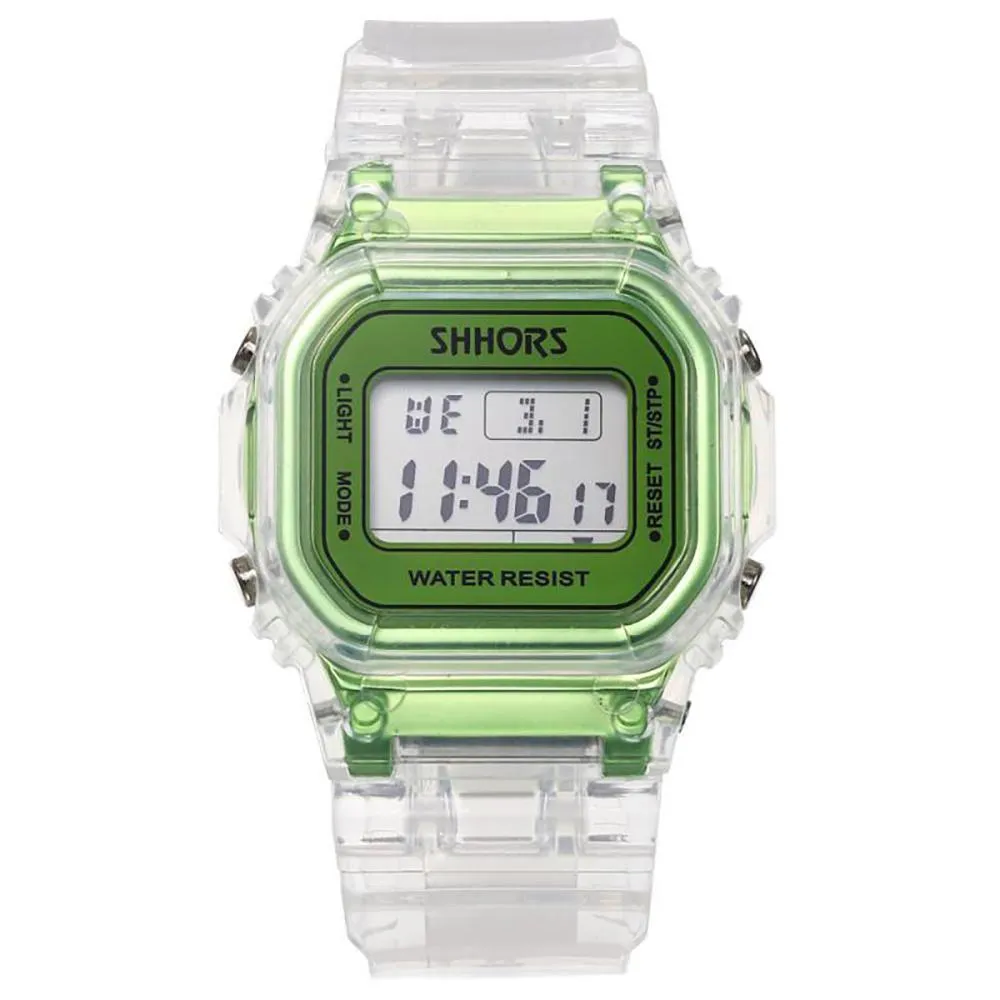 Casual Transparent Digital Sports Watch