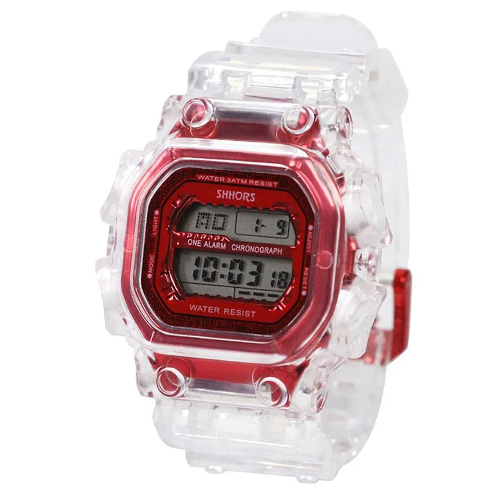 Casual Transparent Digital Sports Watch