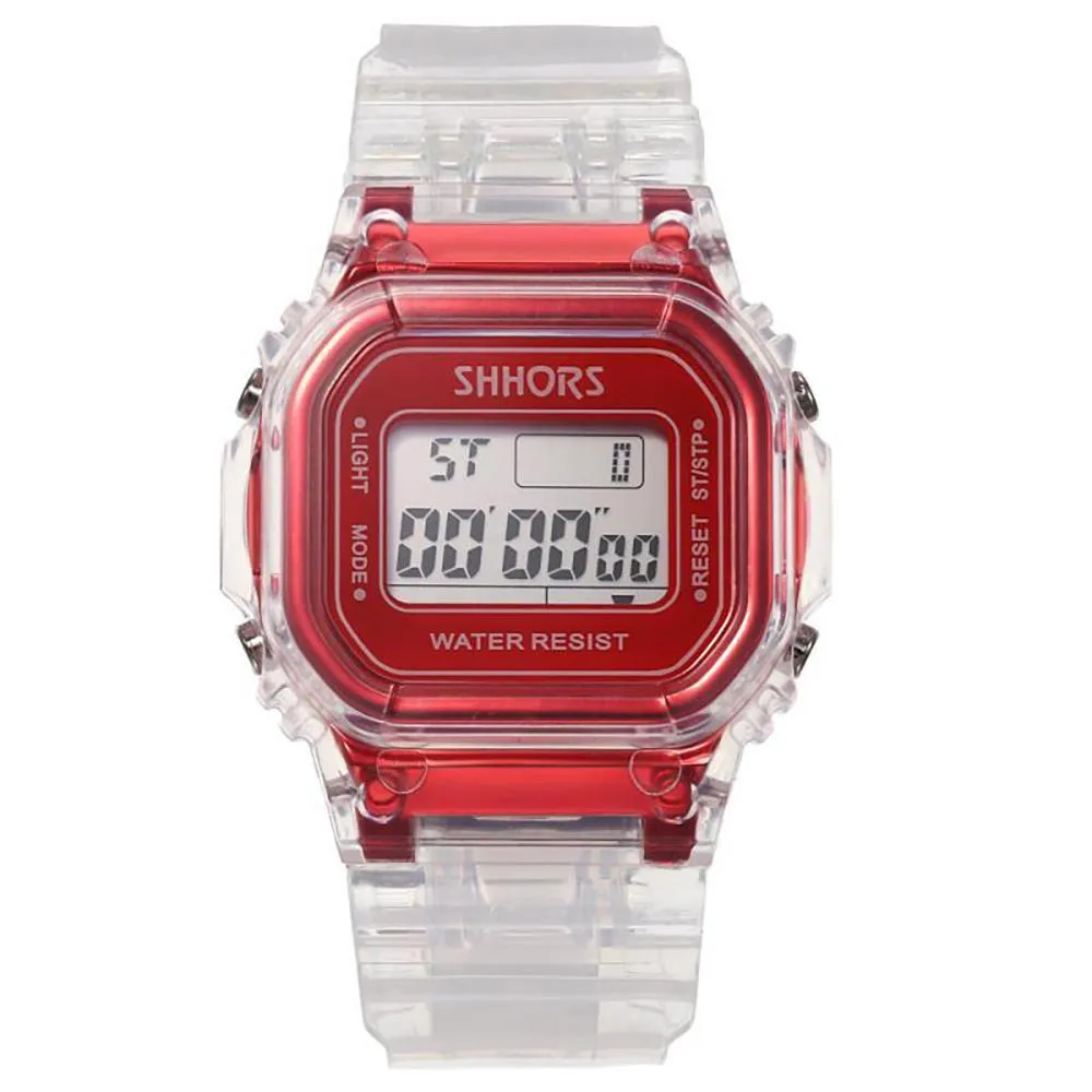Casual Transparent Digital Sports Watch