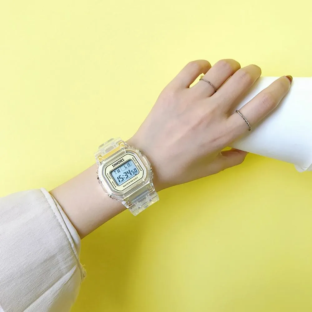 Casual Transparent Digital Sports Watch