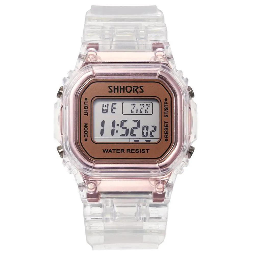 Casual Transparent Digital Sports Watch