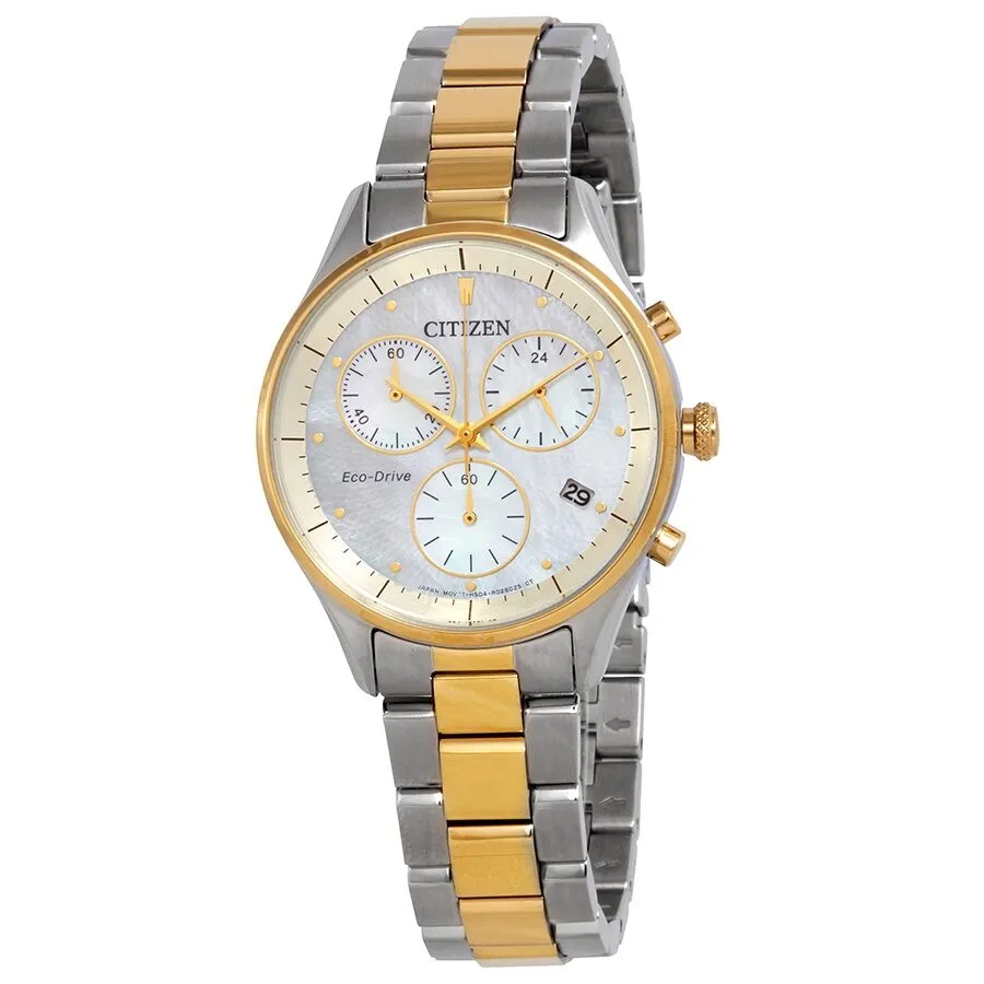 Citizen Chandler Chronograph Mother of Pearl Ladies Watch FB1444-56D